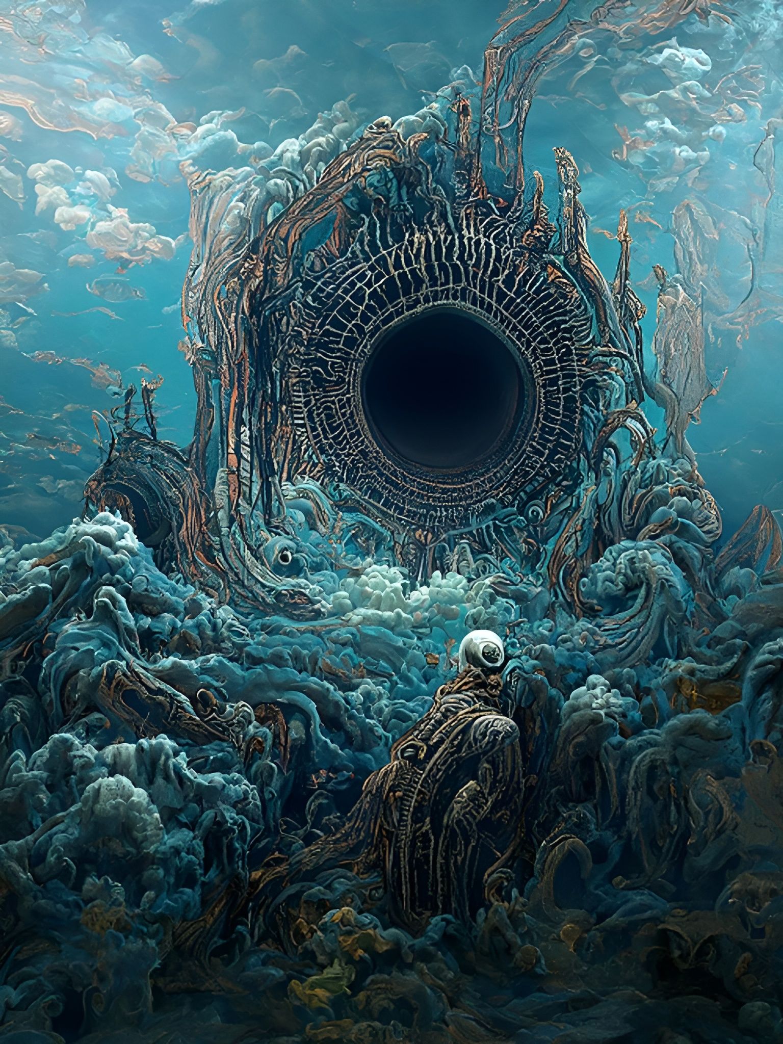 Enigmatic Abyss in Gothic Art Style