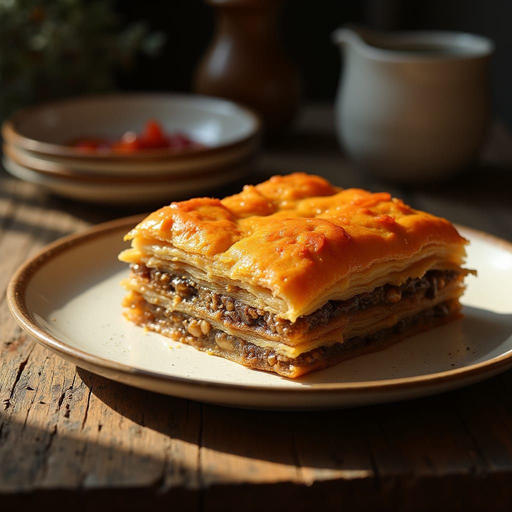 Surreal Baklava Still Life in Vibrant Colors