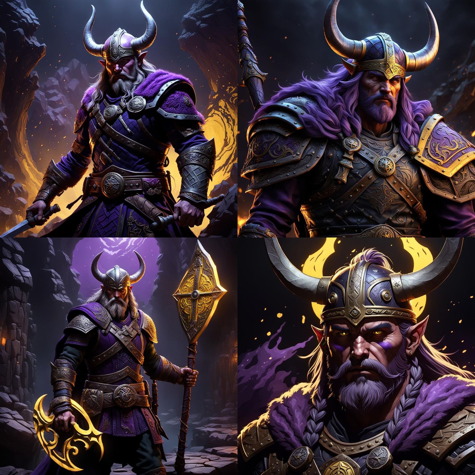 Dark Viking Warrior in Hyperdetailed Digital Art