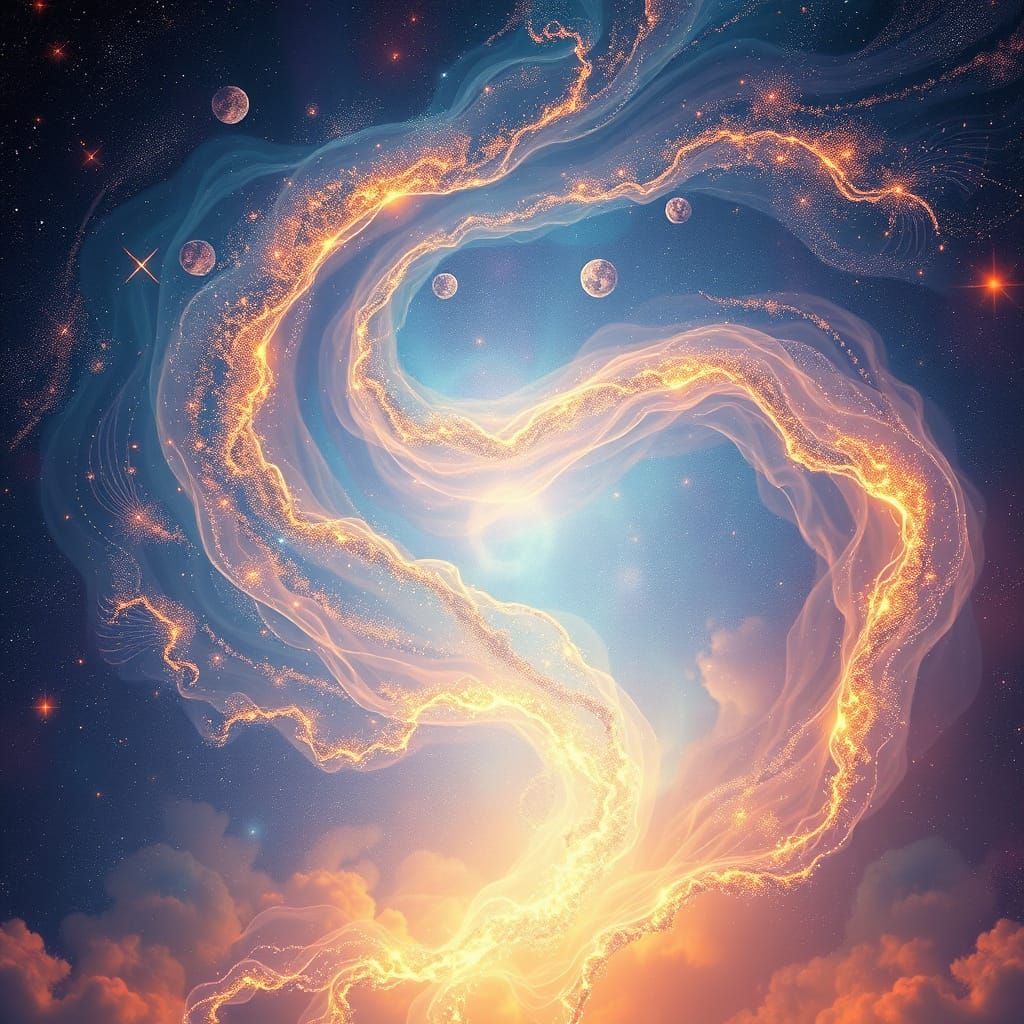 Celestial Dreamscape in Surreal, Ethereal Style
