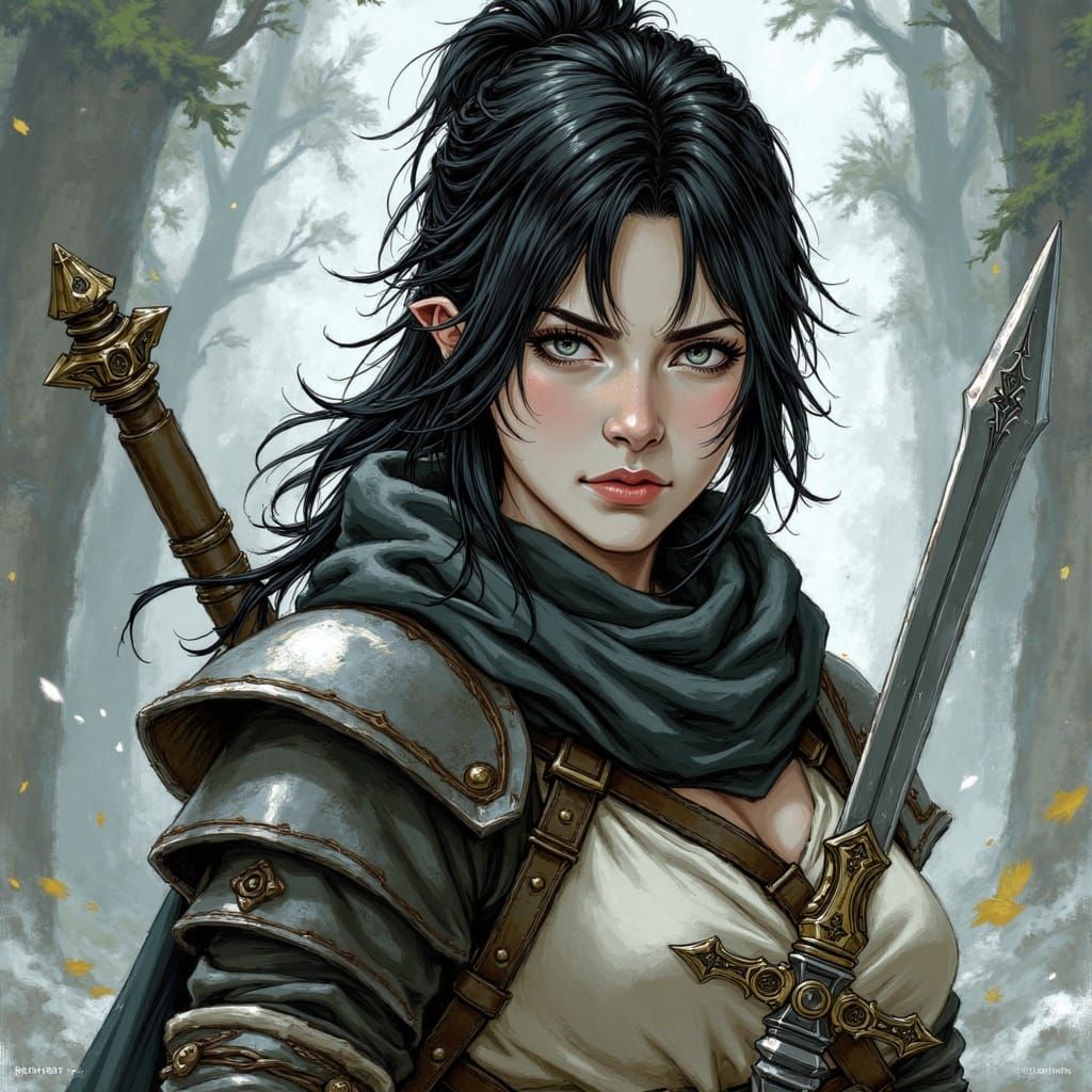 Grim Fantasy Warrior Ready for Battle