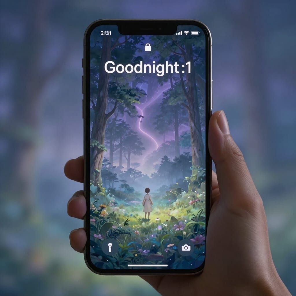 Ethereal Smartphone Message in Mist