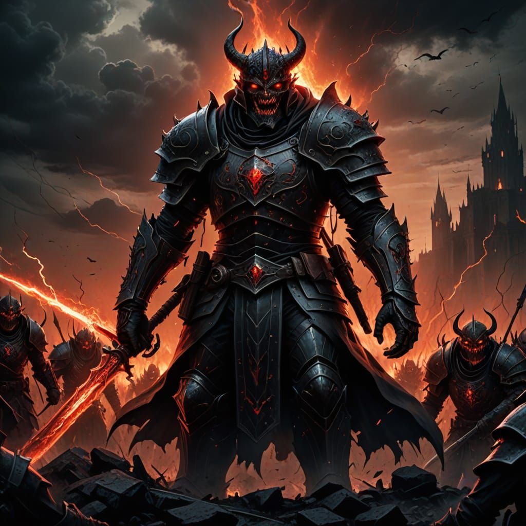 Dark Fantasy Legion Commander Asatorh in Eerie Battlefield