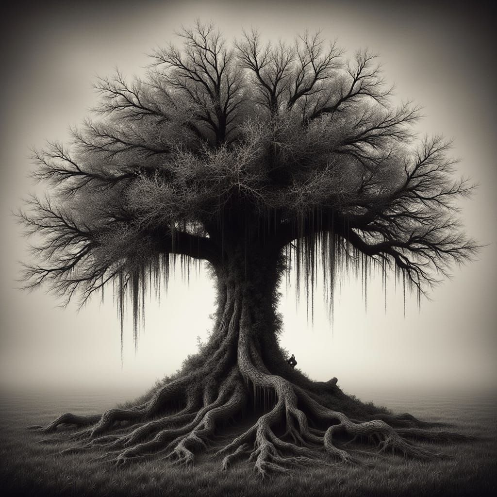 Hybrid Monster Tree in Dreamlike Style