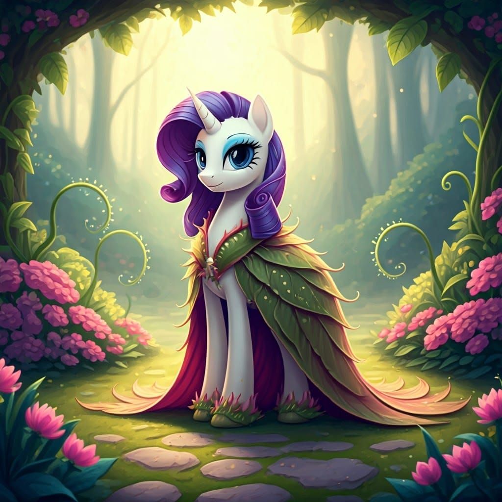 Ethereal Fantasy of Rarity in a Whimsical Venus Flytrap Dres...