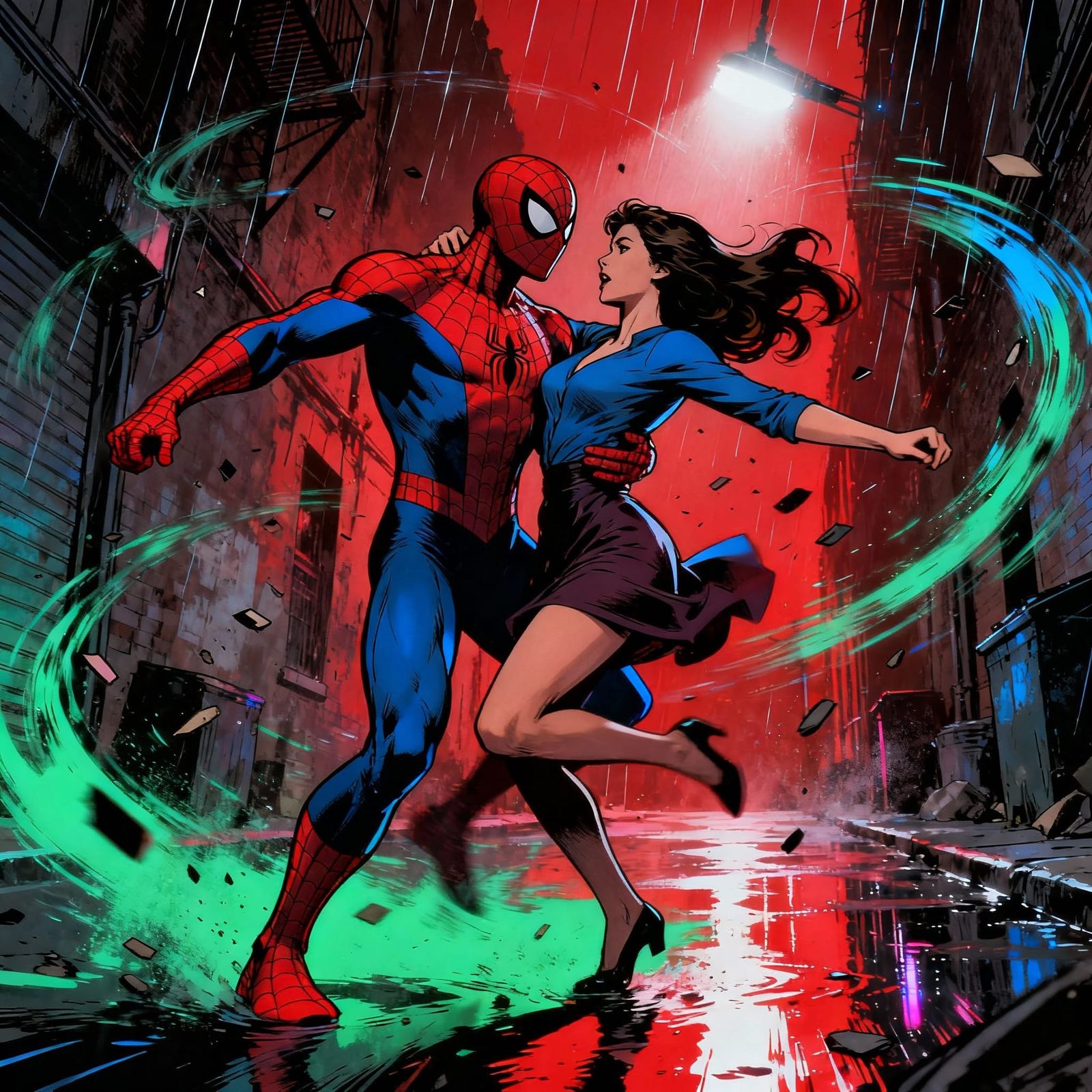 Spider-Man and Mary Jane Dance in Queens Comic Style