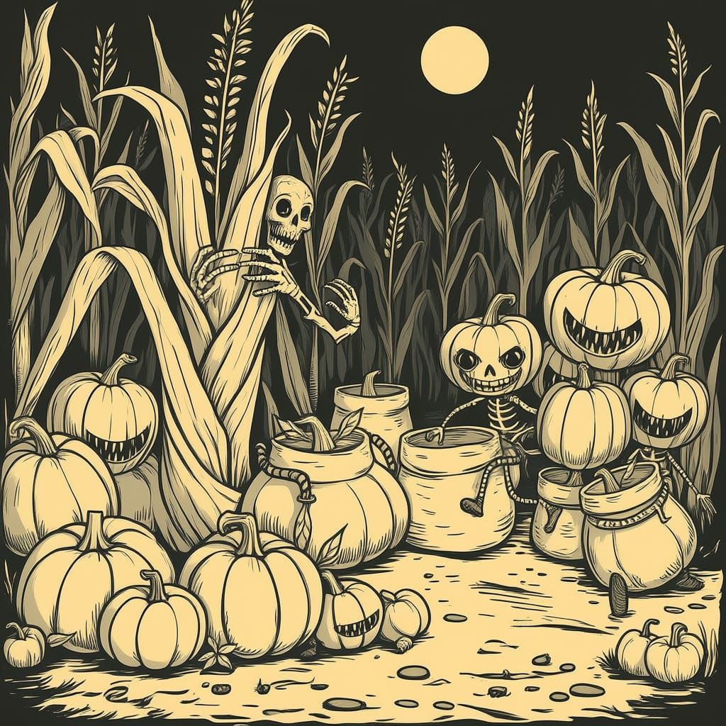 1800s Cartoon Nightmare Harvest Festival in Corn Maze