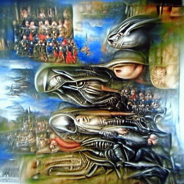Medieval Army and Aliens in Renaissance Style