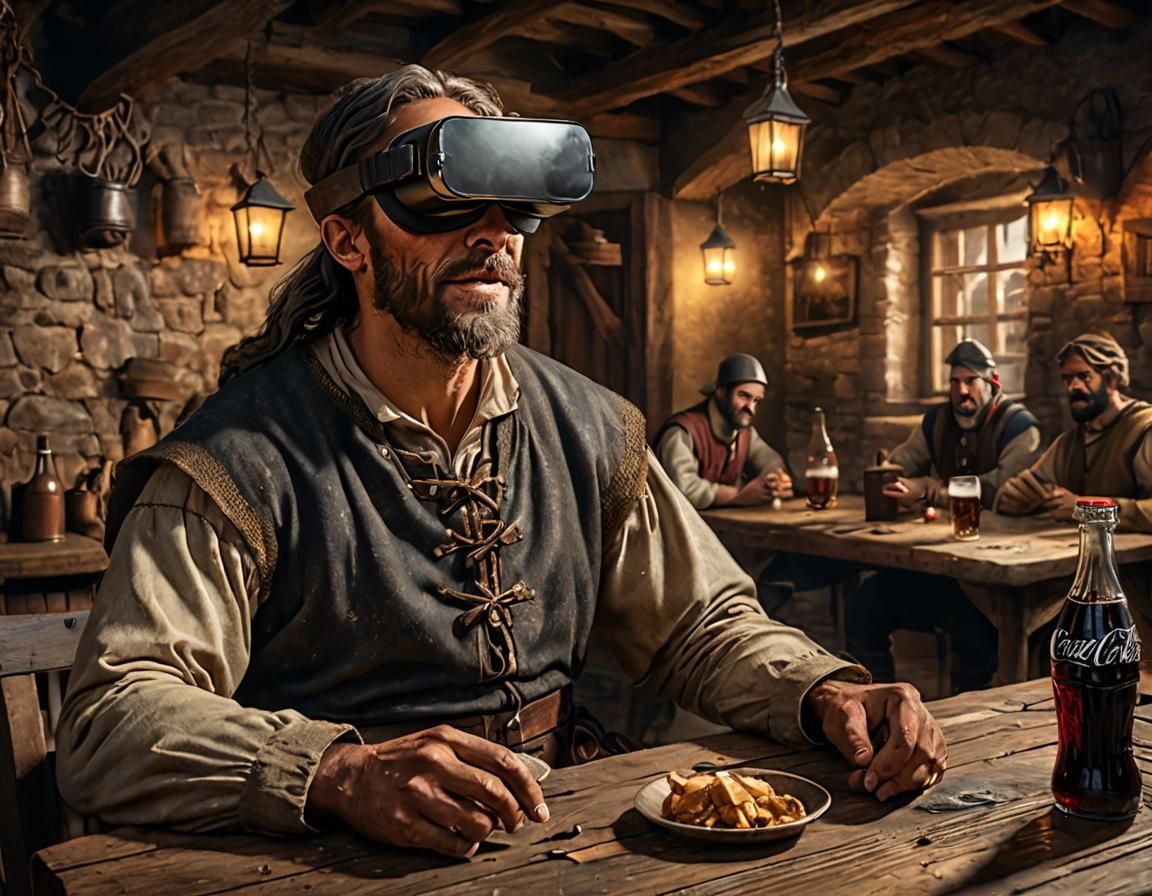Medieval Peasant's Virtual Reality Surprise: Digital Matte P...