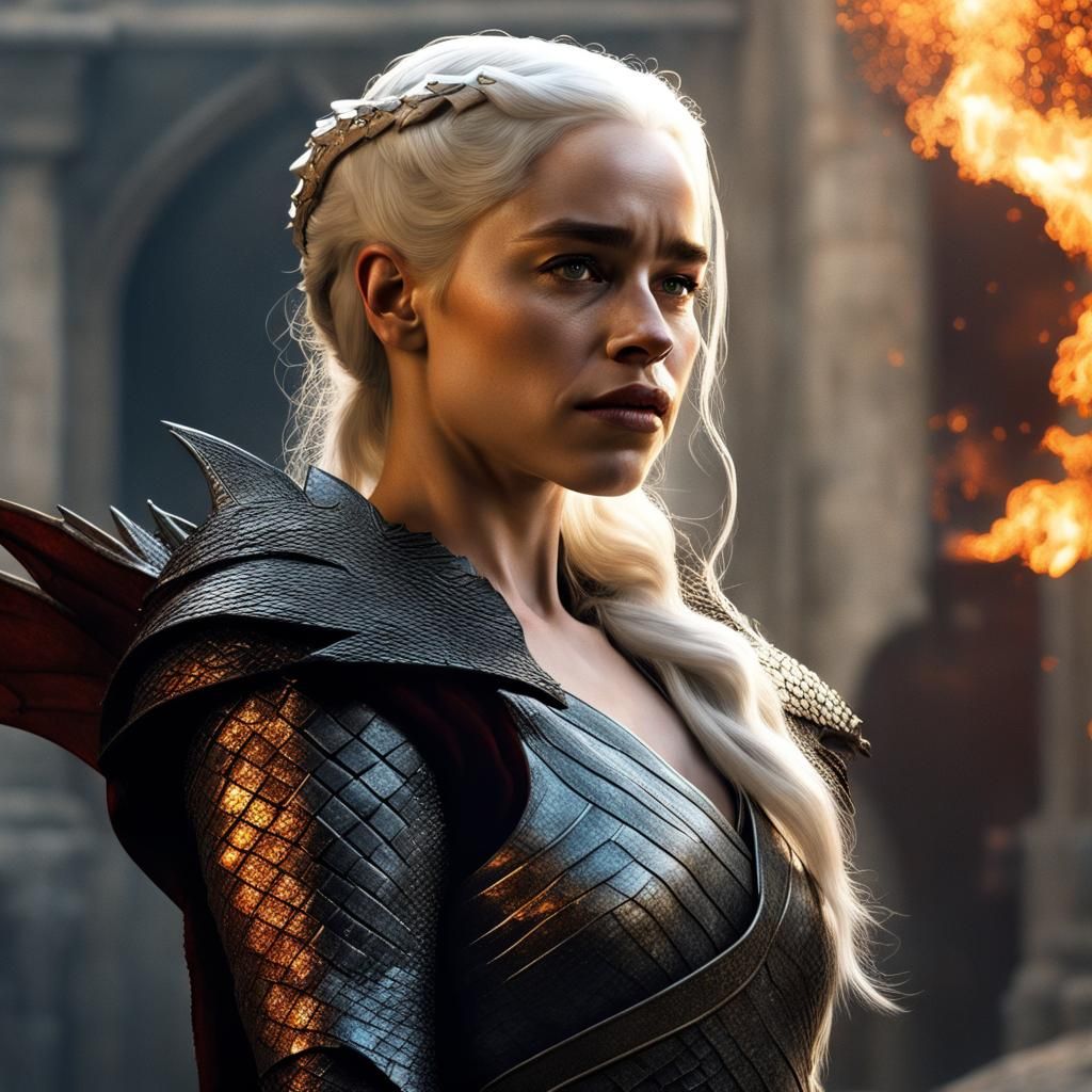 Emilia Clarke as Rhaenyra Targaryen, mother of dragons