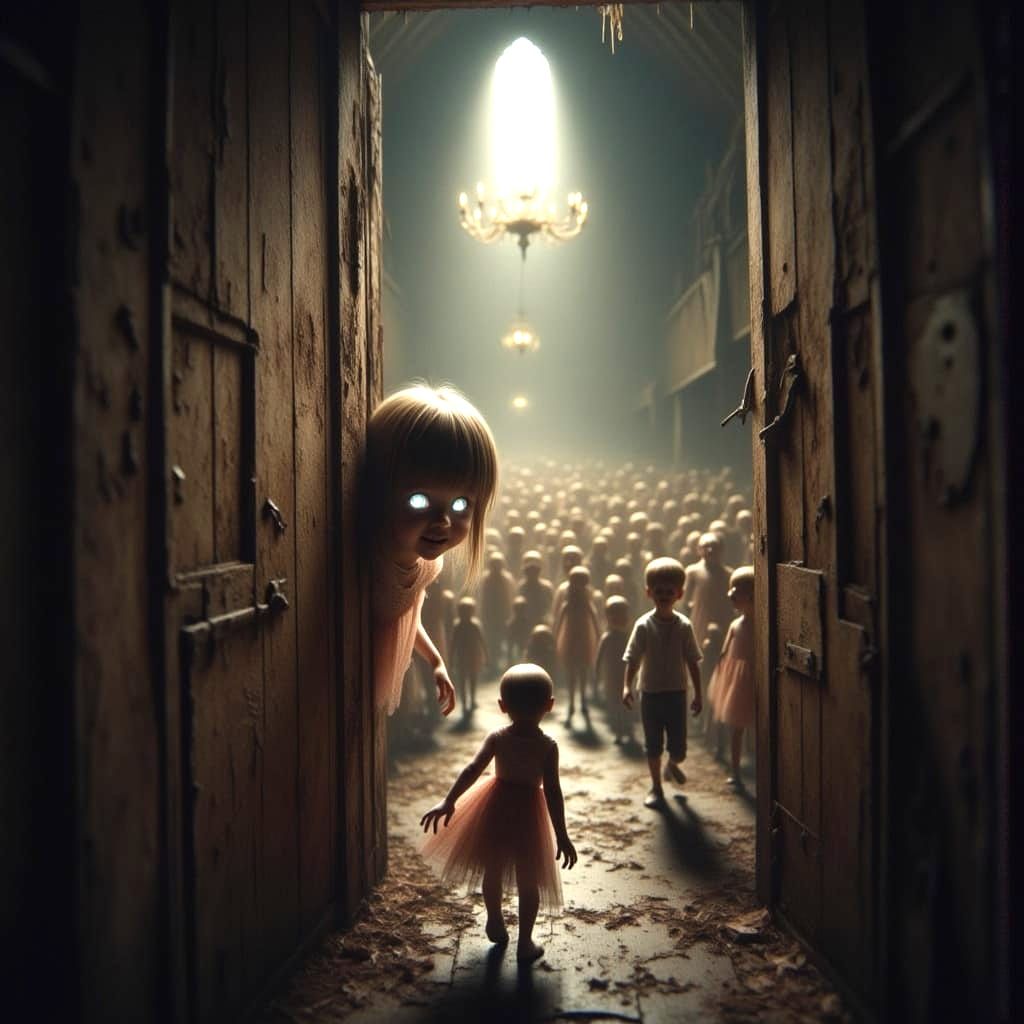 Mysterious Child Discovers Hidden World Beyond Wooden Door