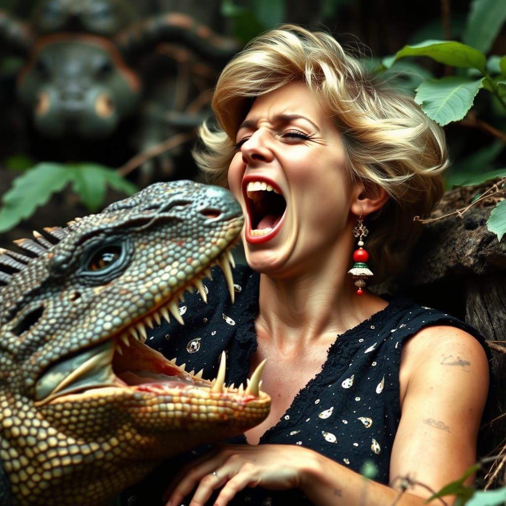 Princess Diana in Komodo Dragon's Deadly Claws