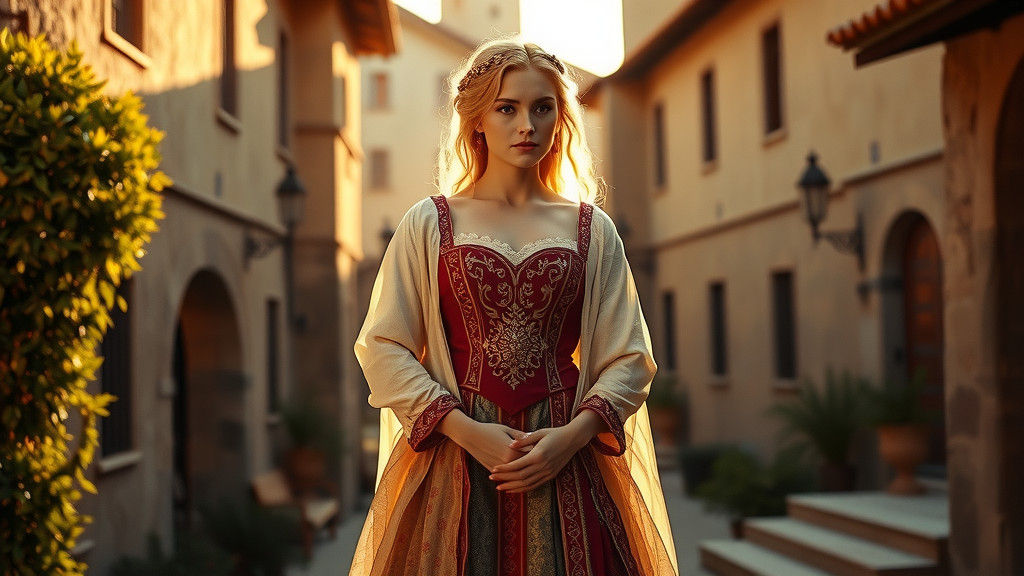 Spanish Noblewoman in Golden Light, 1400s