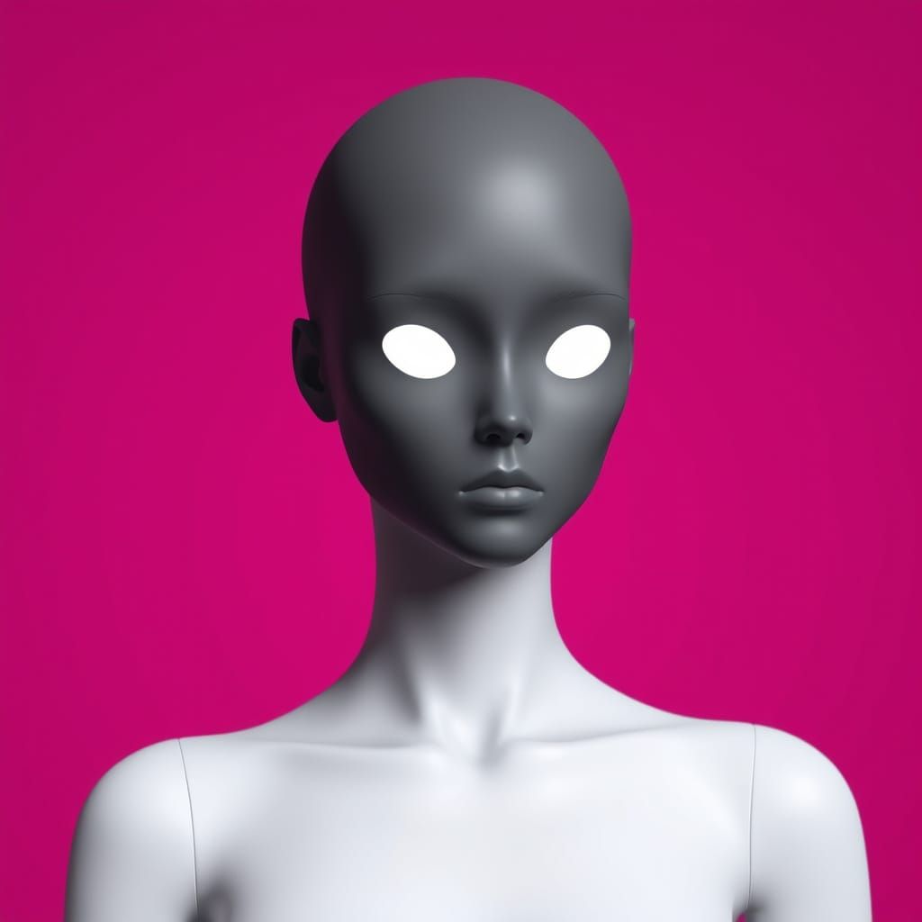 Minimalist Androgynous Mannequin in 8K CGI Style