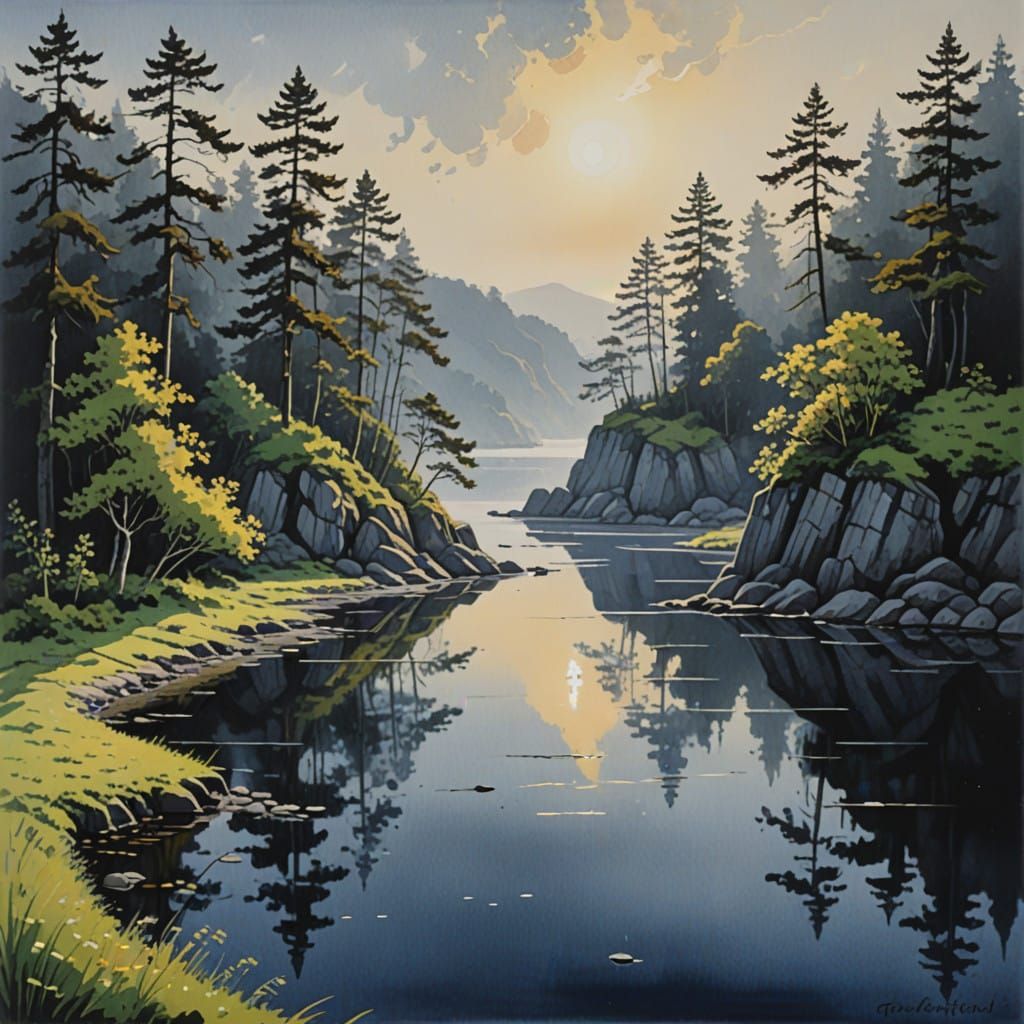 Hope in a Gouache Painting, a Haunting Reflection