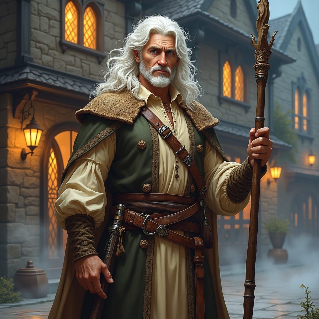 Mystical Bard Outside High-Class Tavern