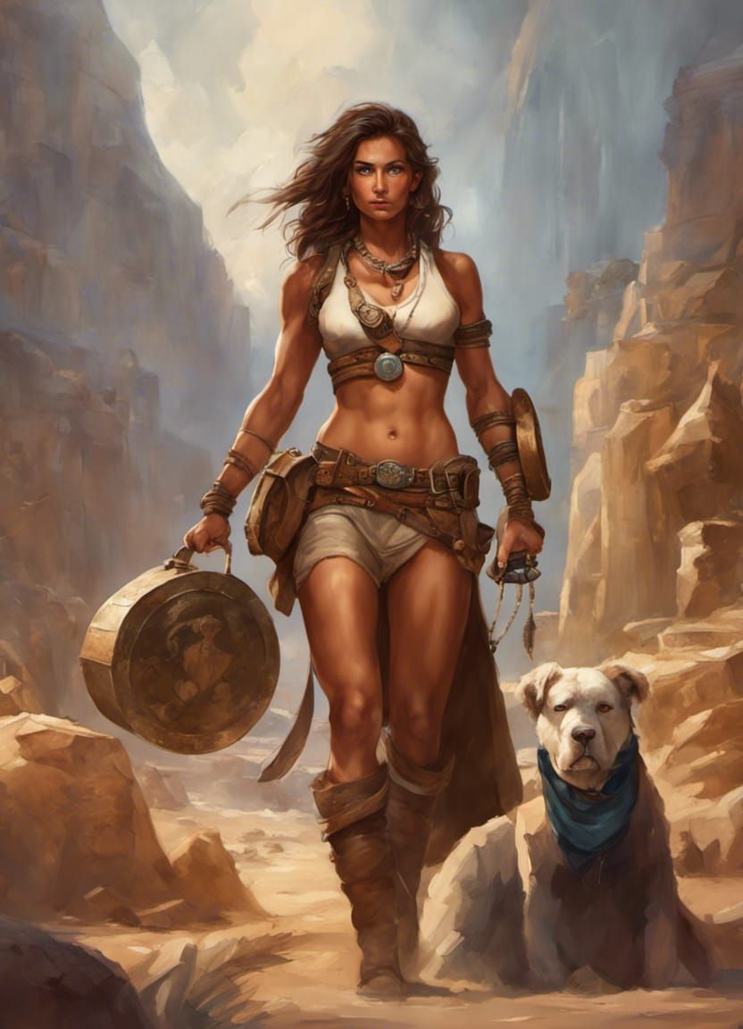 Epic Fantasy Archaeologist Concept Art