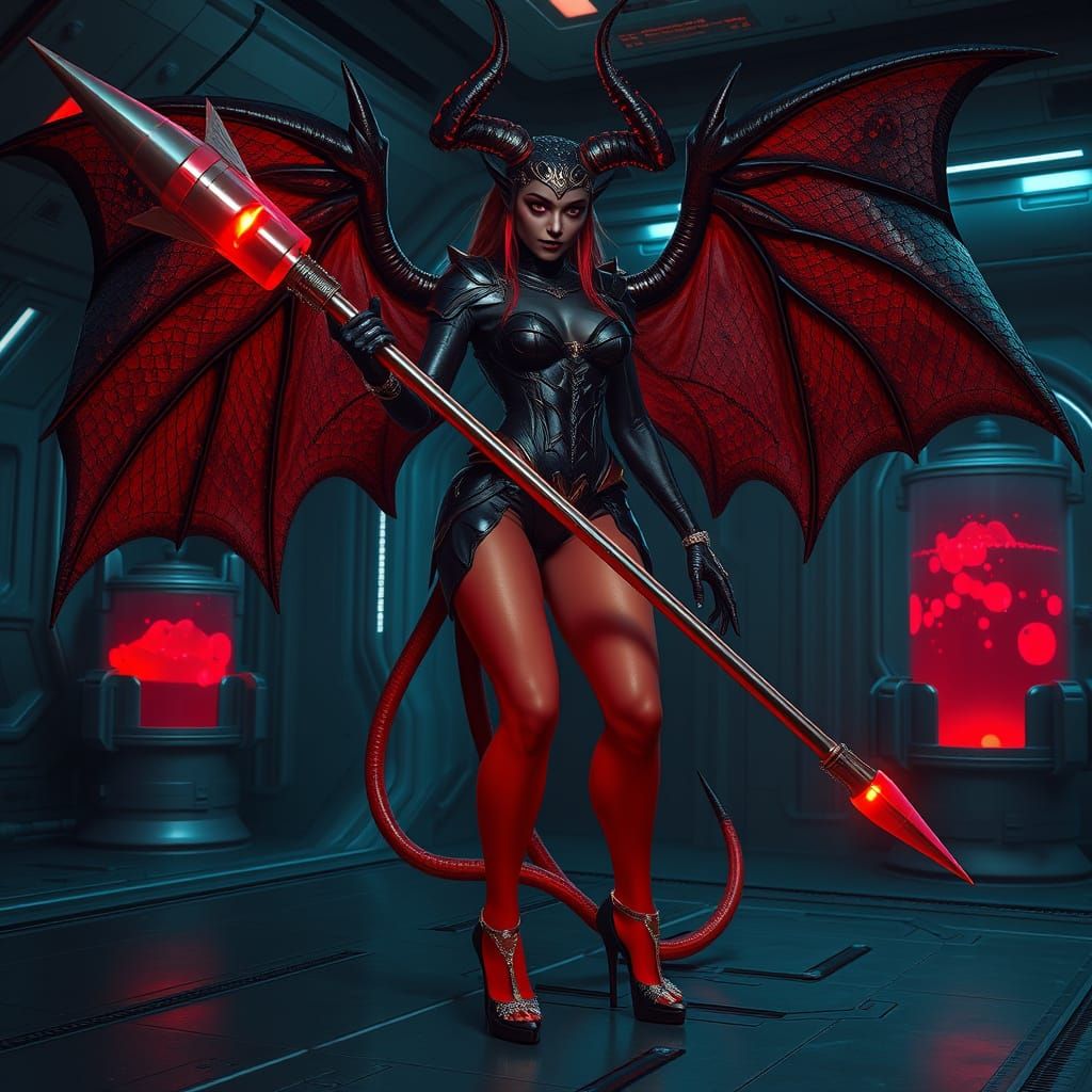 Alien Demon General with Energy Mace