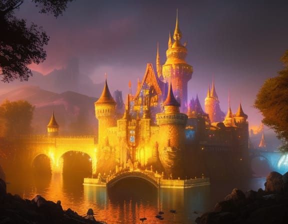 Enchanted Castle: Vivid Fantasy Concept Art