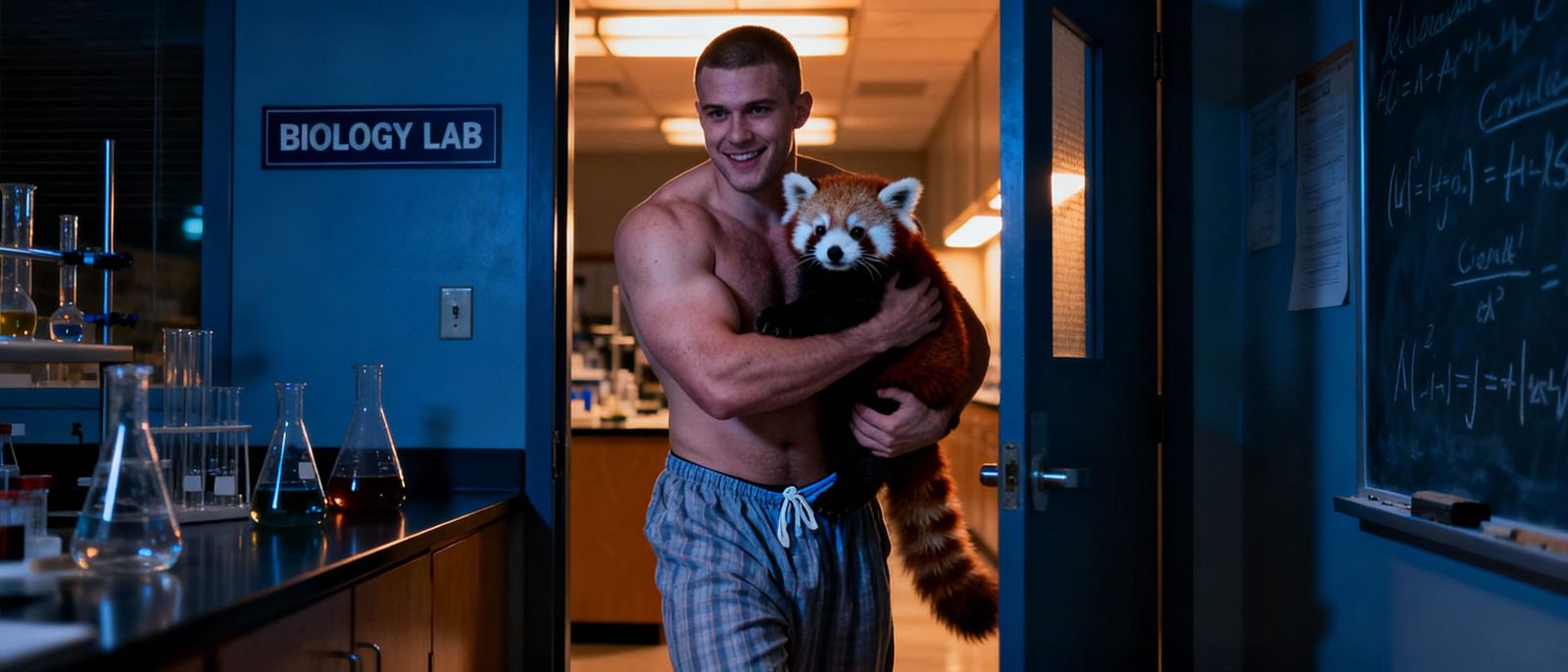 Student Rescues Red Panda from Midnight Lab Prank