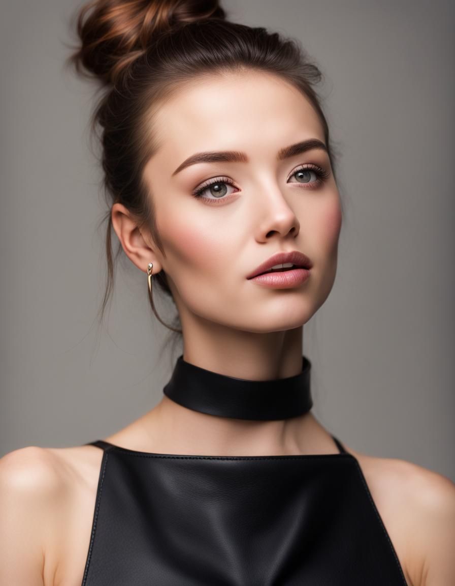 Leather Necklace on Natural Background, Professional Photogr...