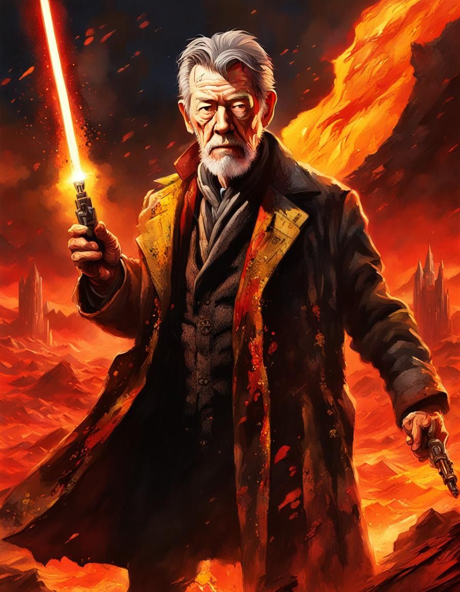 War Doctor in Fiery Time War: Comic Book Style