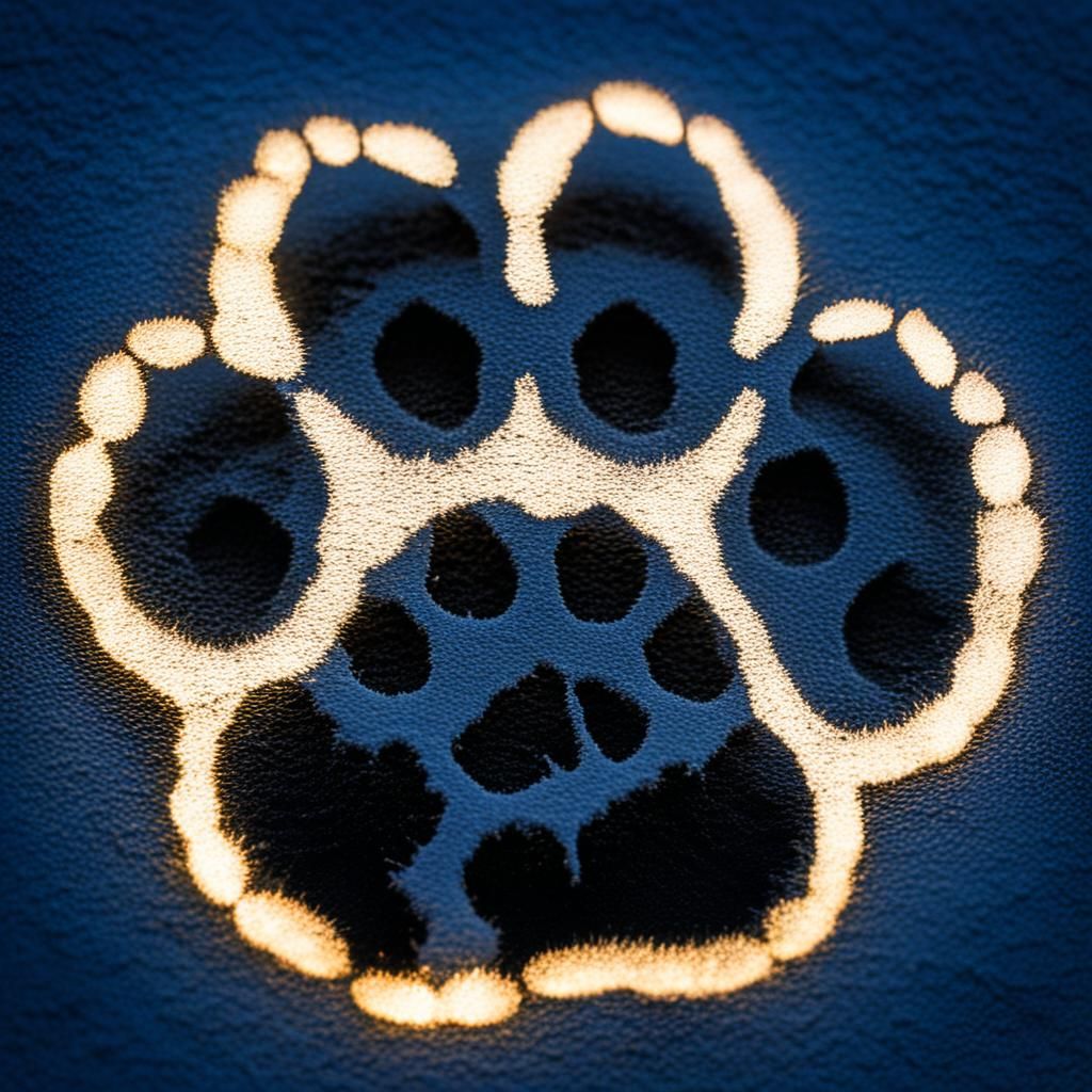 Detailed Lynx Paw Print: Professional Wildlife Photography