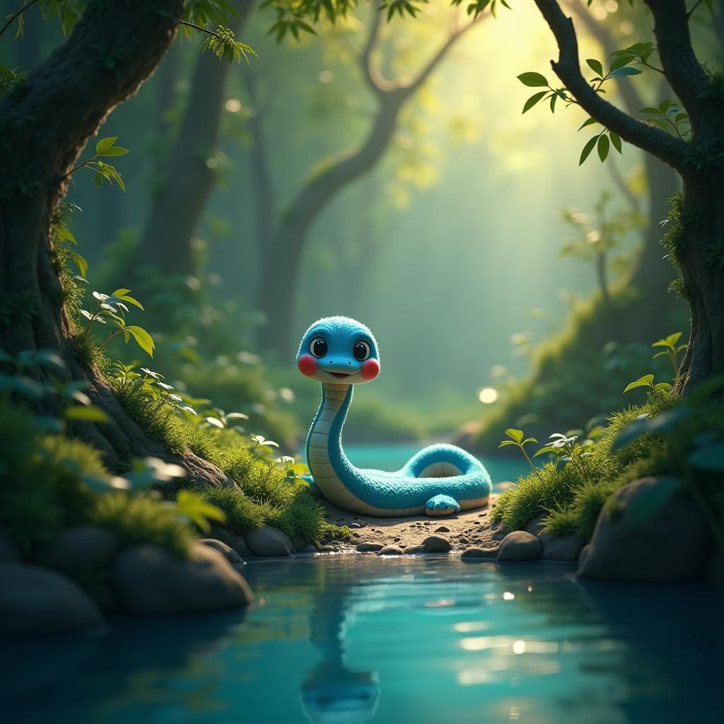 pequeña serpiente de dibujos animados