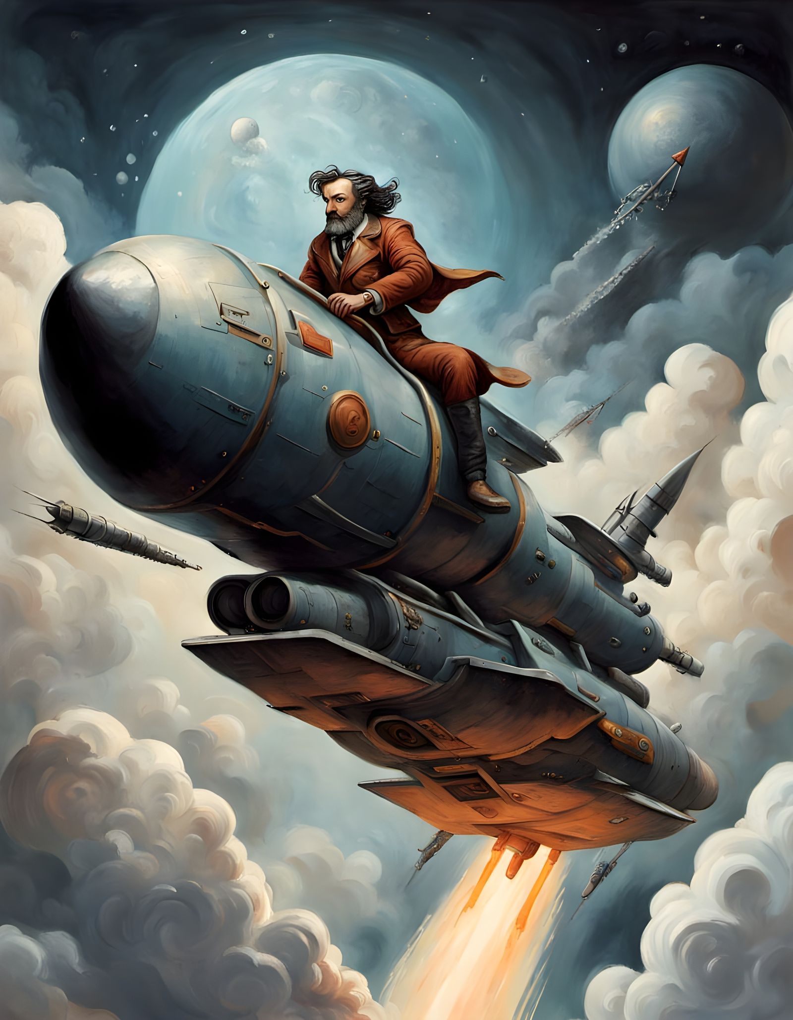 Vintage Rocket Rider in Early 20th Century Style