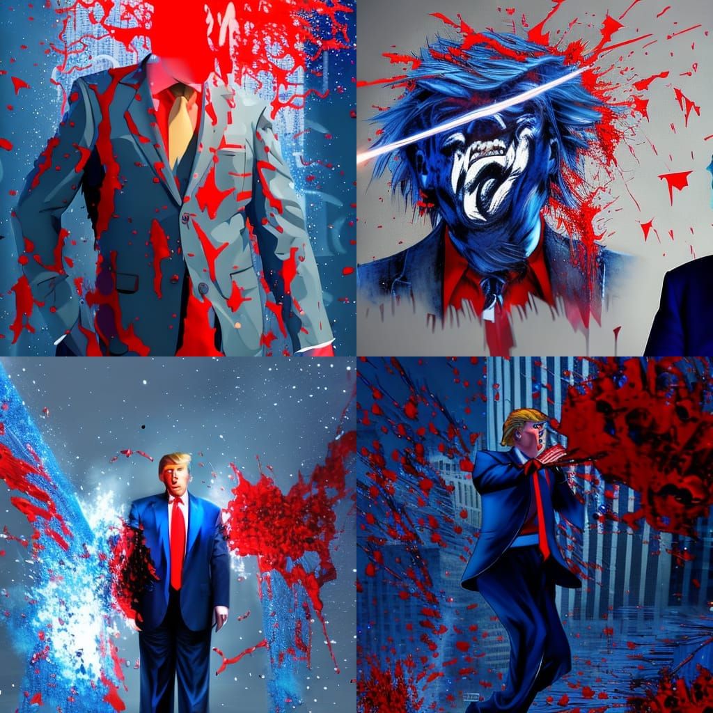 Angry Man in Blue Suit Stands Before Trump Tower