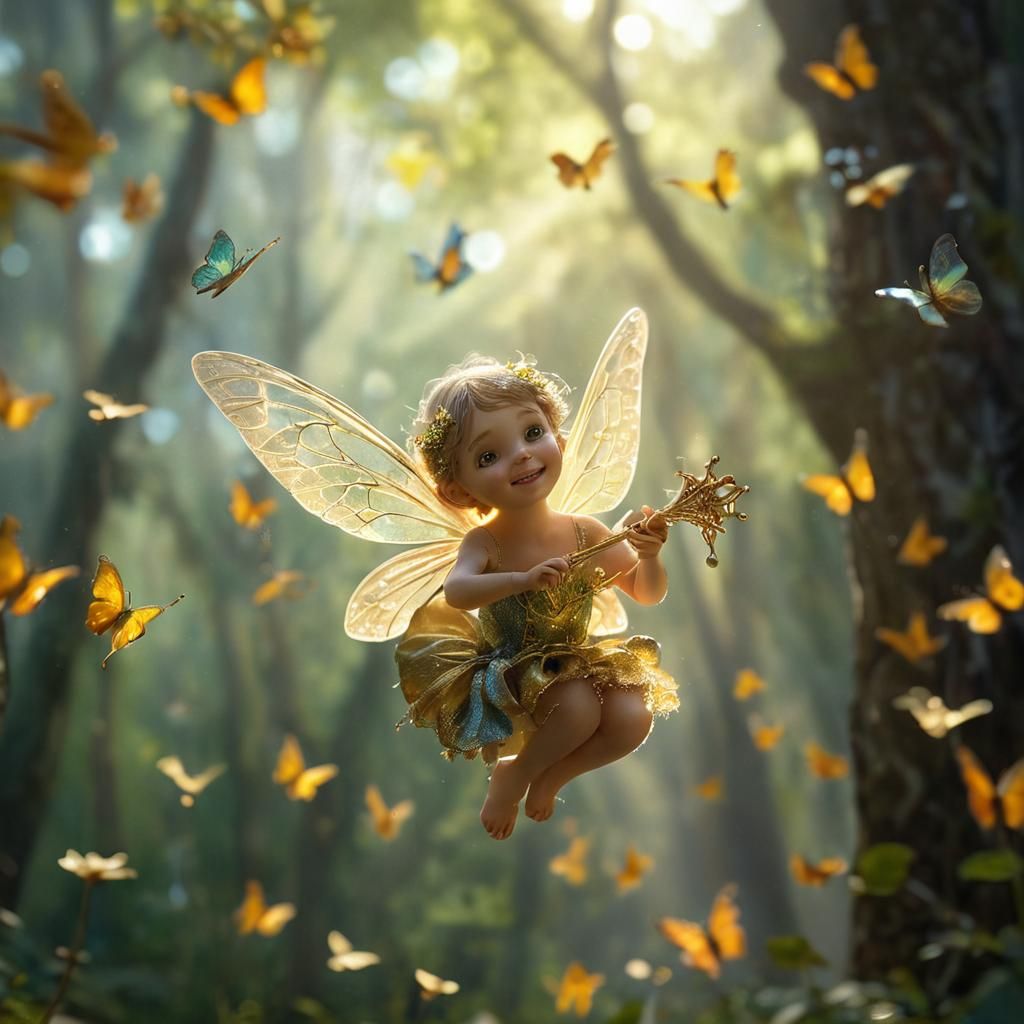 Delicate Fairy Captured in Ethereal Light