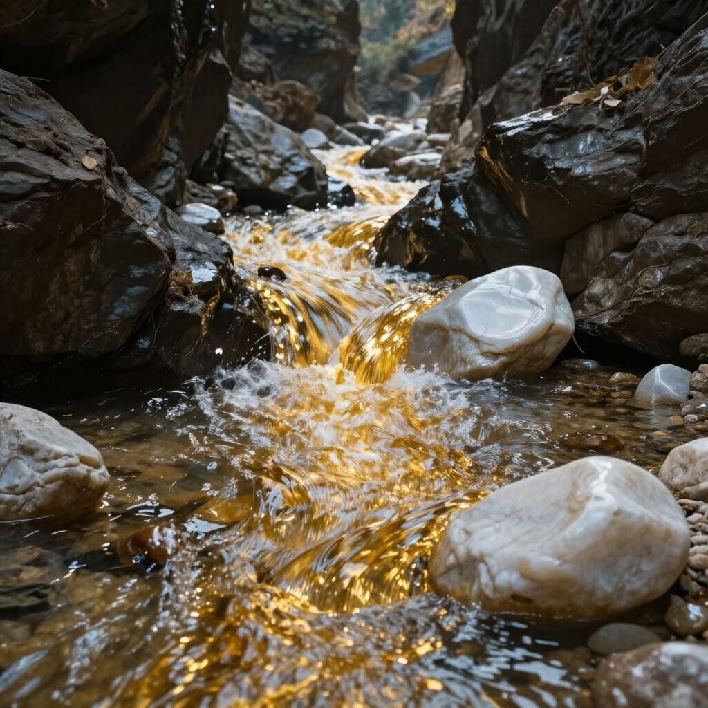 Golden River of Light Cleansing Dark Canyon