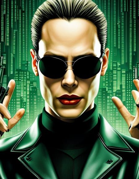 The Matrix - Trinity Movie Poster Art