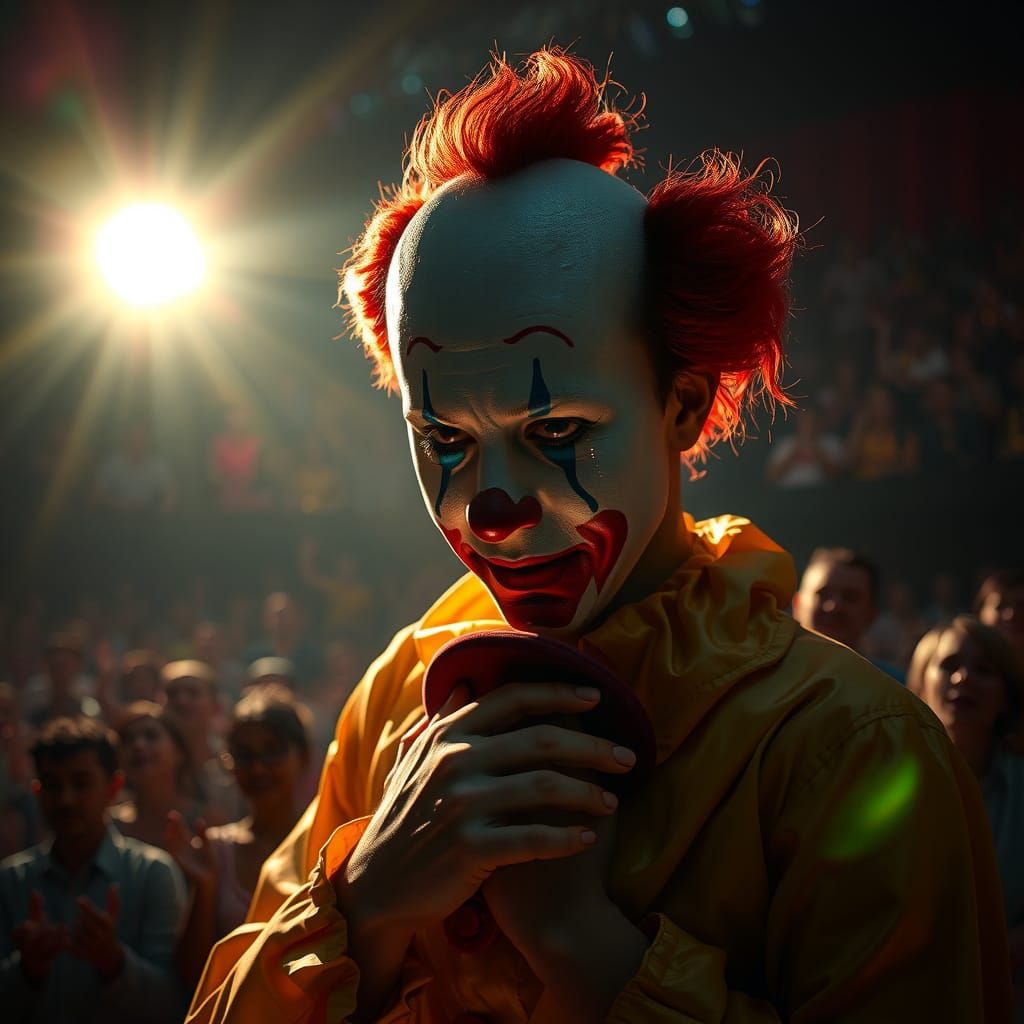 Sorrowful Clown in Spotlight