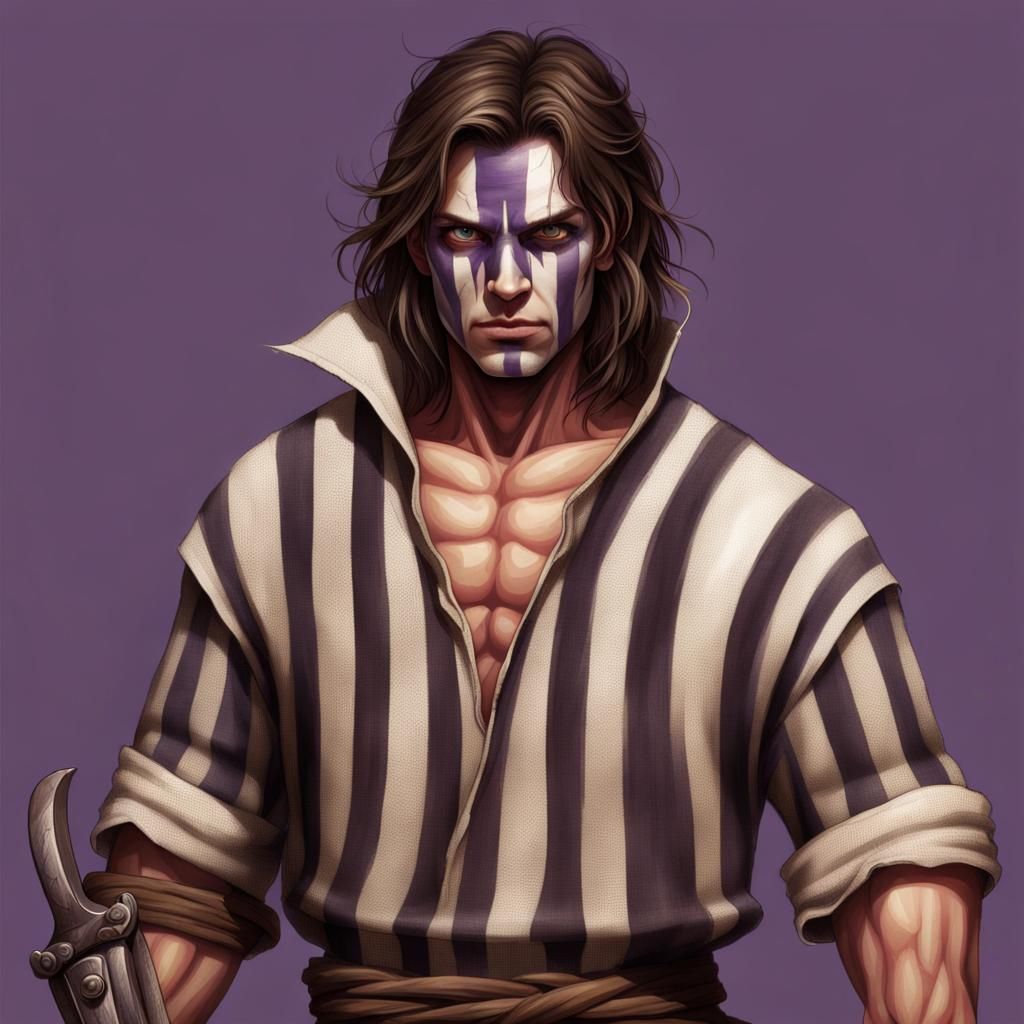 Hyperrealistic Camouflaged Warrior with Greatsword