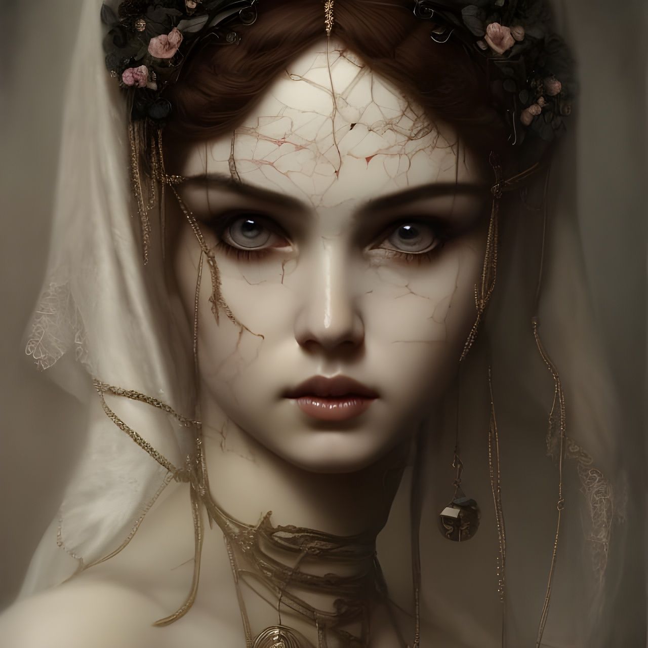 Dreary bride beautiful woman portraits