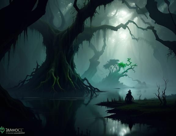 Bullywug Emerges from Murky Swamp in 3D Game Style