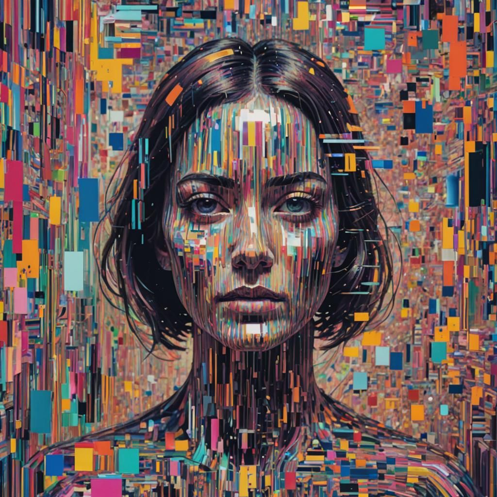 Glitched Art Portrait