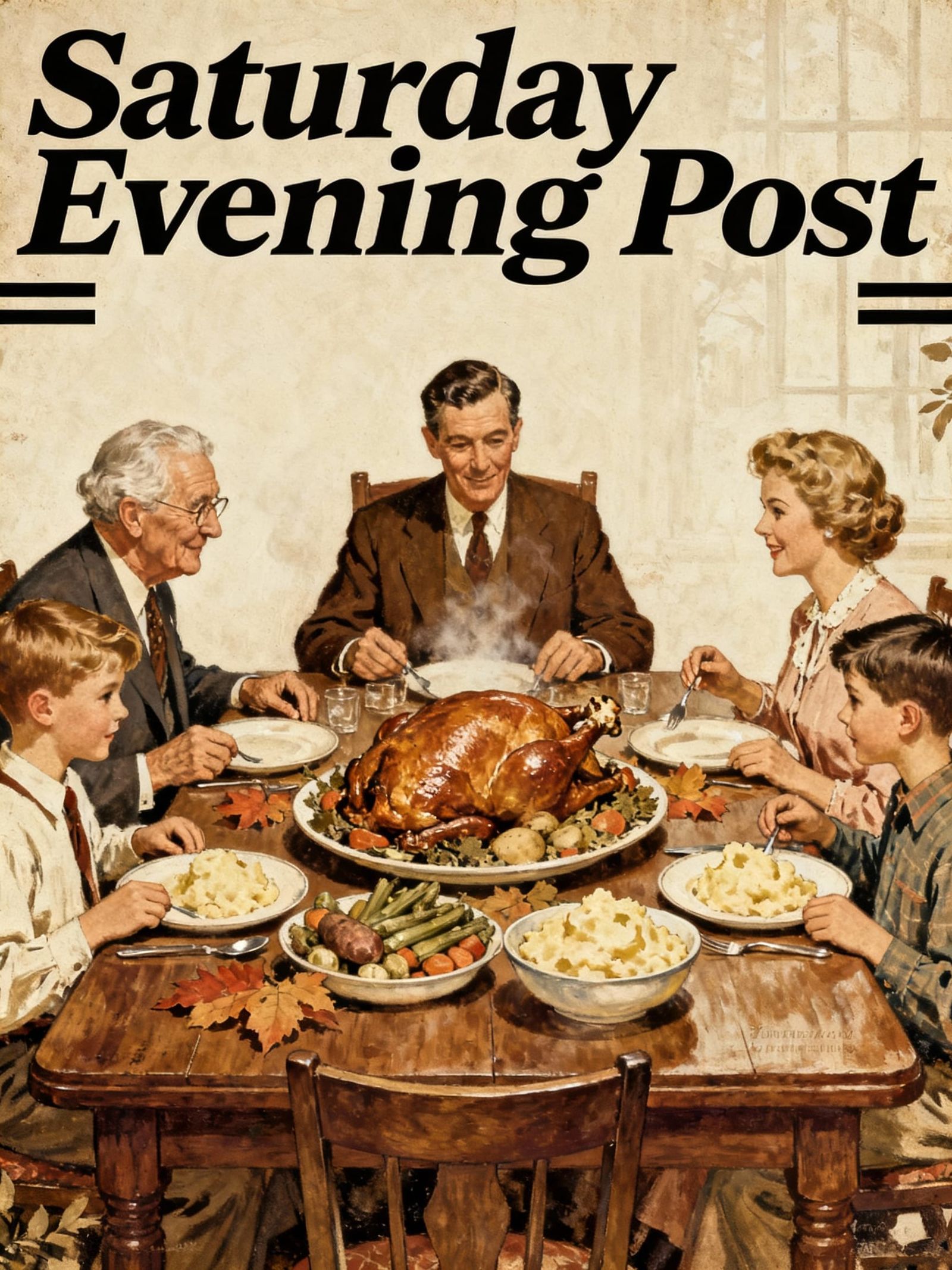 Generations Gather for Retro Thanksgiving Dinner