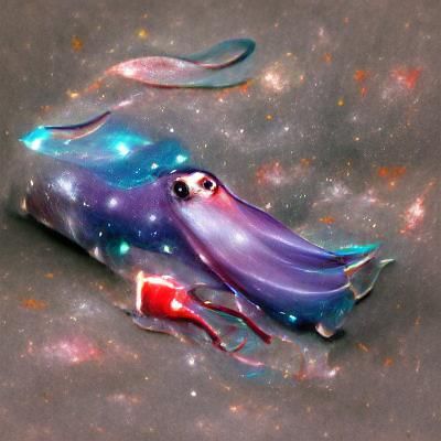 Cosmic Space Squid Floating Among the Stars