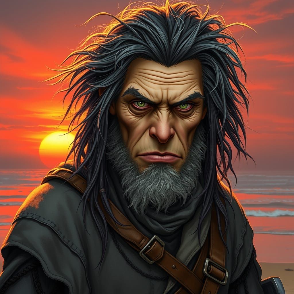 Weathered Warrior Emerges from the Dawn