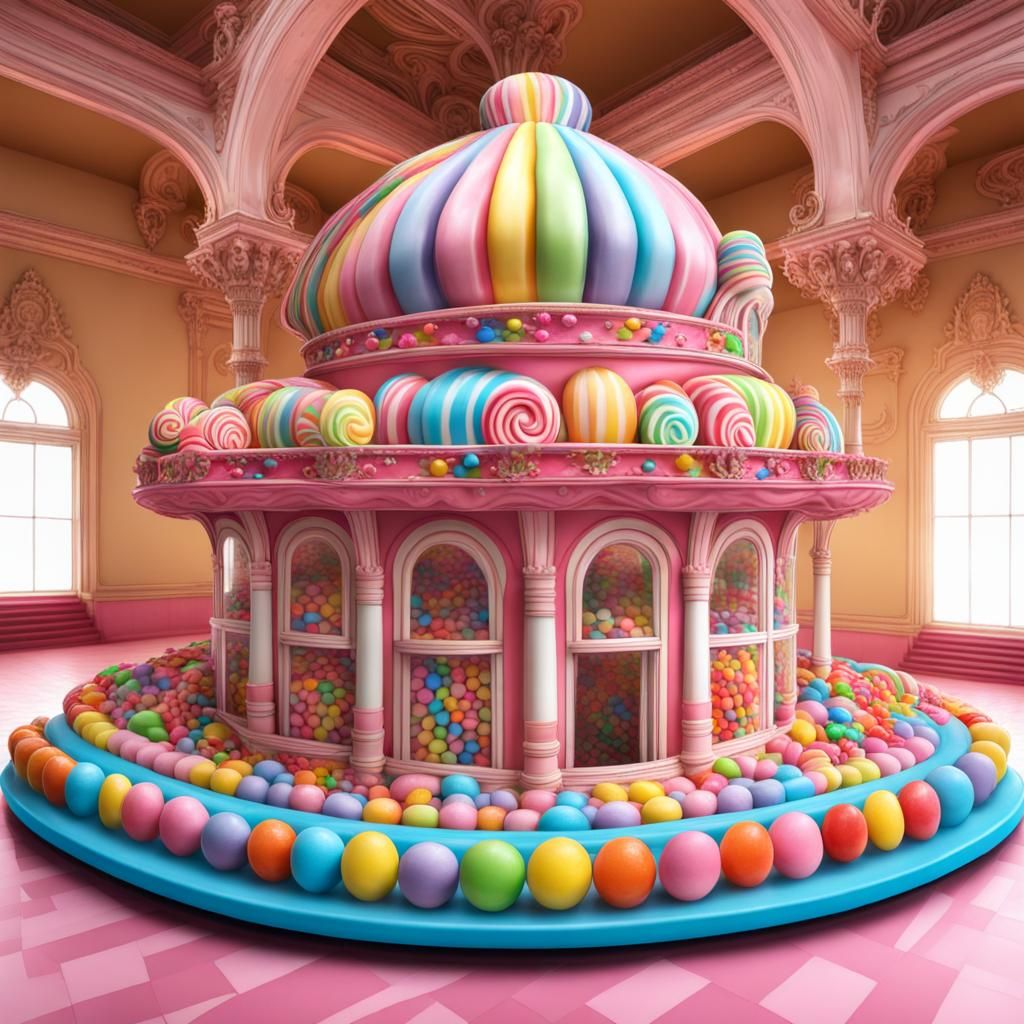 Hyperrealistic Candy Palace: A Sweet Dreamscape