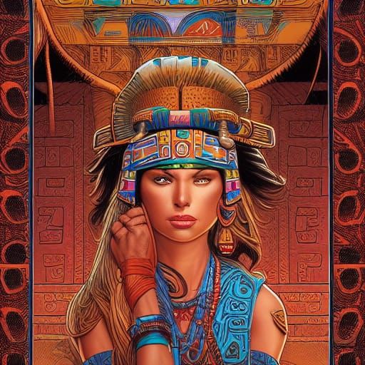 Aztec Maya Comic Book Art by Brooks and Mumford