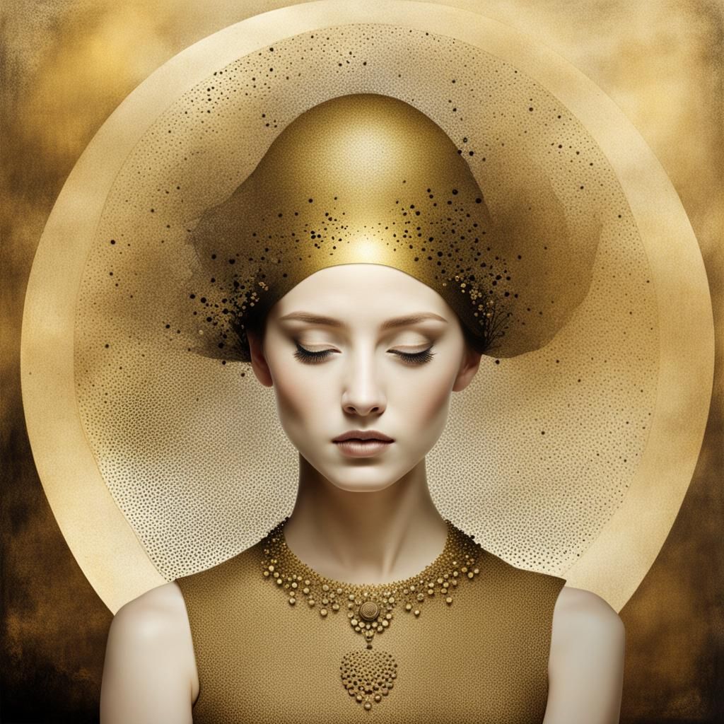 Mysterious Mixed Media Portrait with Volumetric Lighting