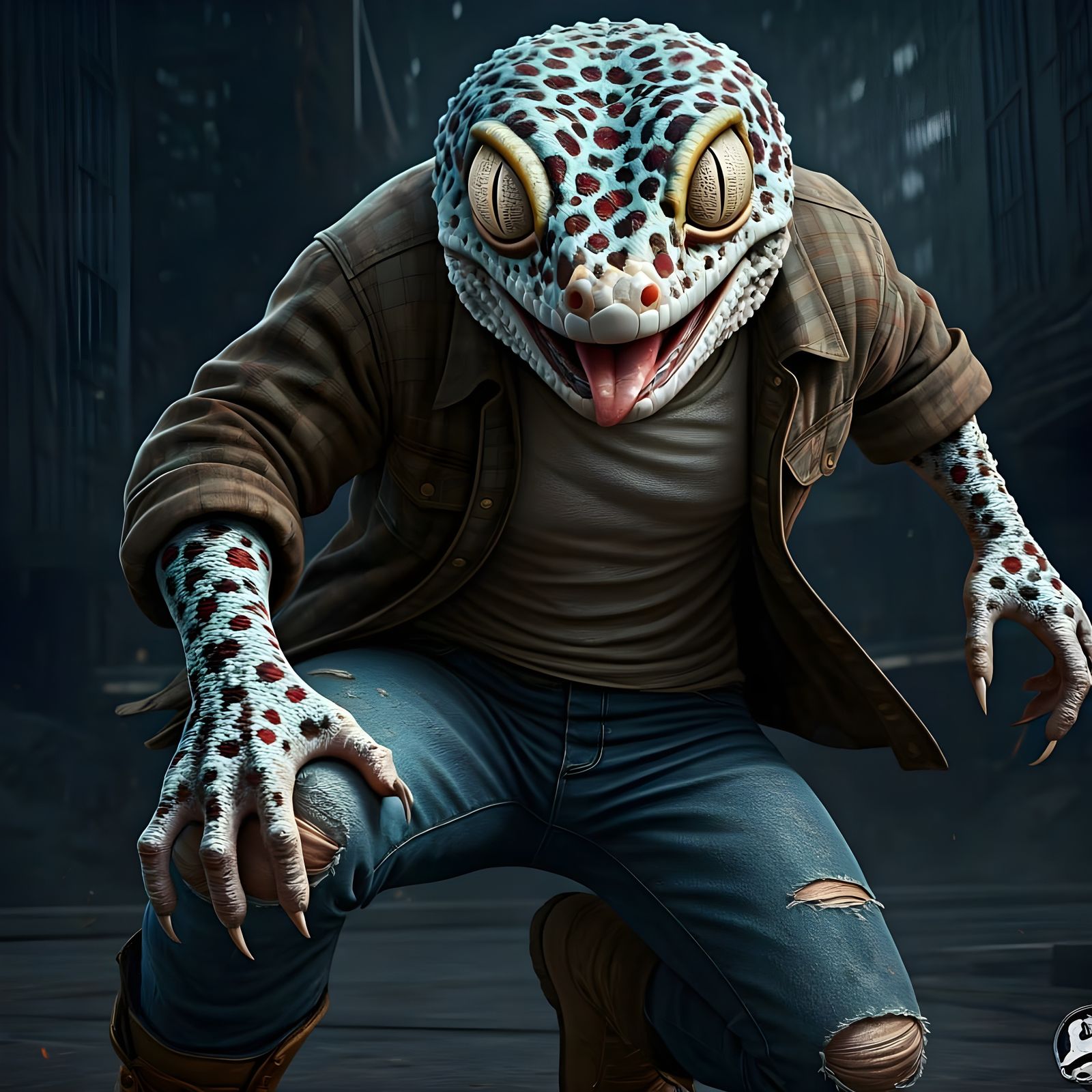 Gecko Mutant in Marvel Xmen Style