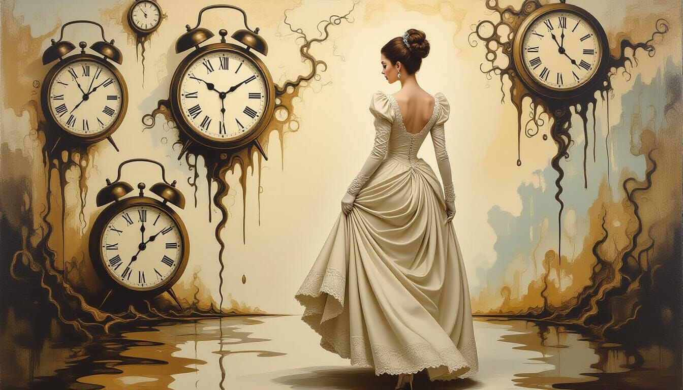 Surreal Woman in Dreamlike State, Dali Style