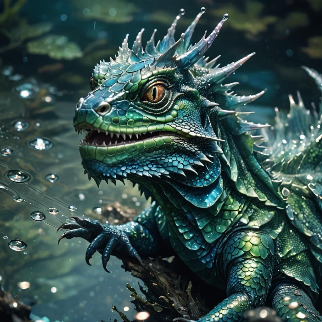 Water Dragon Emerges from the Depths