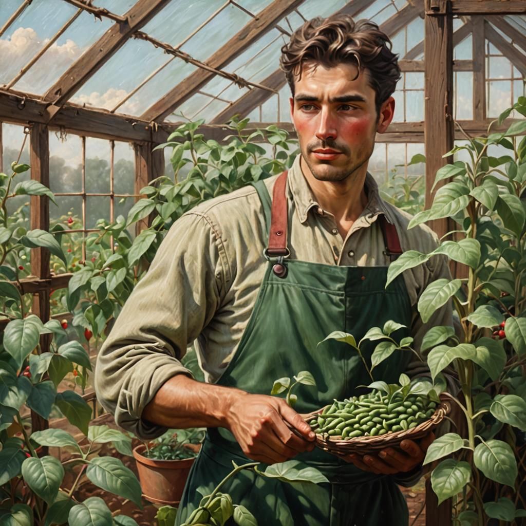 The young vegetable gardener