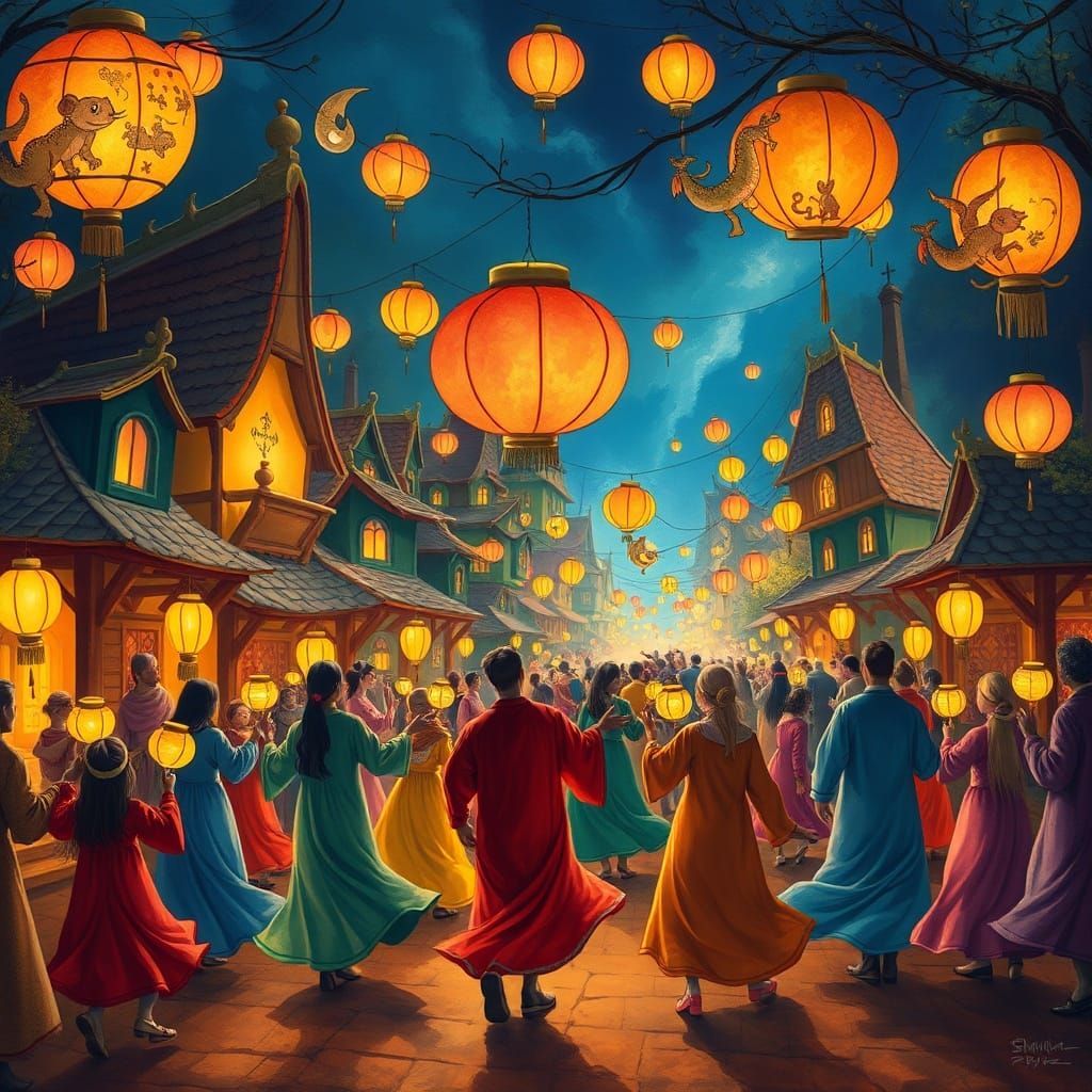 Luminaria Night: Town Festival with Glowing Paper Lanterns