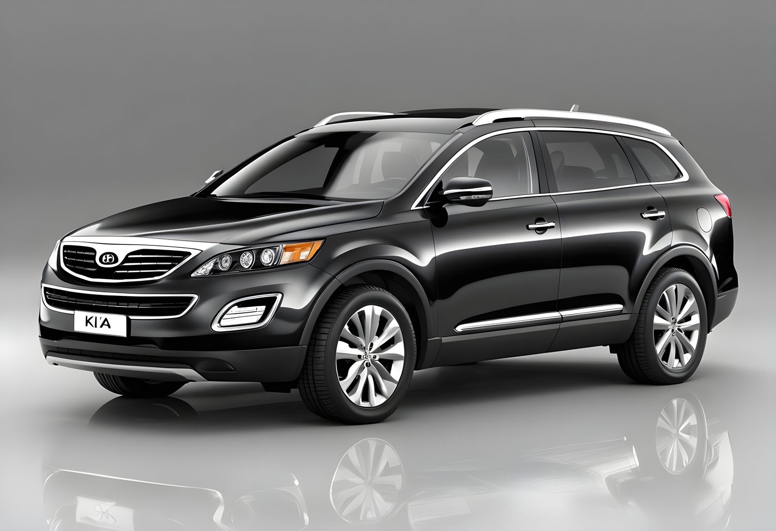 Dark Gray 2009 Kia CX-9 in 3D Render